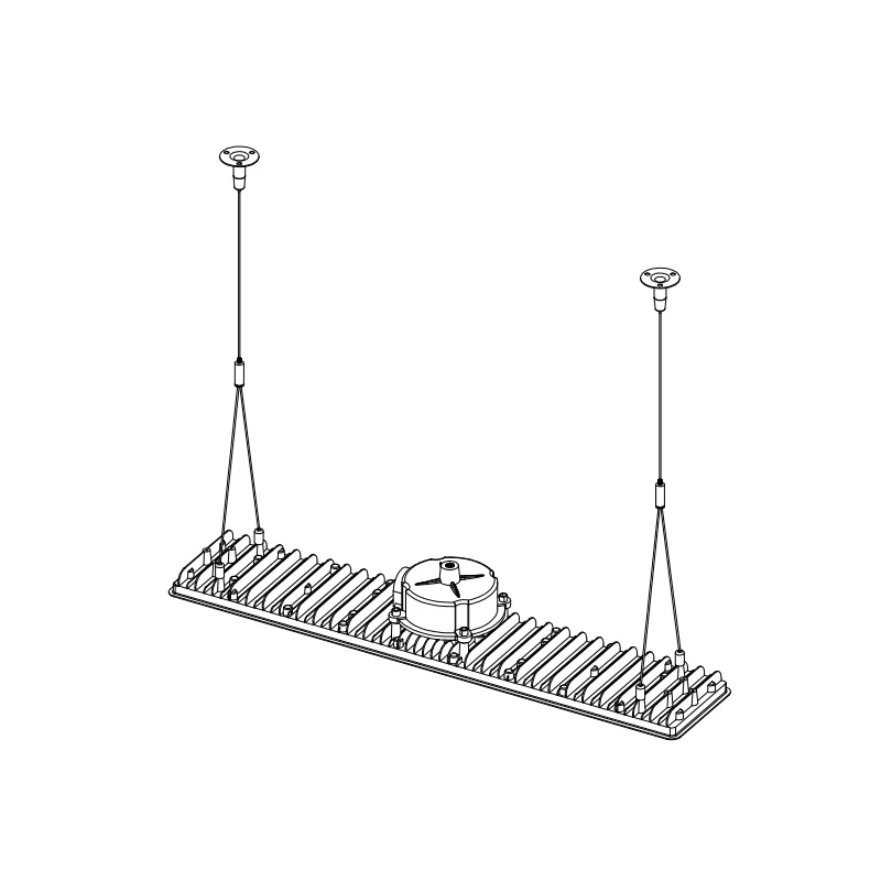 Pullman - LED Lineaire 250W - Noir - Luminaire industriel - Capteur d'intensité et mouvement - Intensité Réglable - miniature 2 - Zenkaa