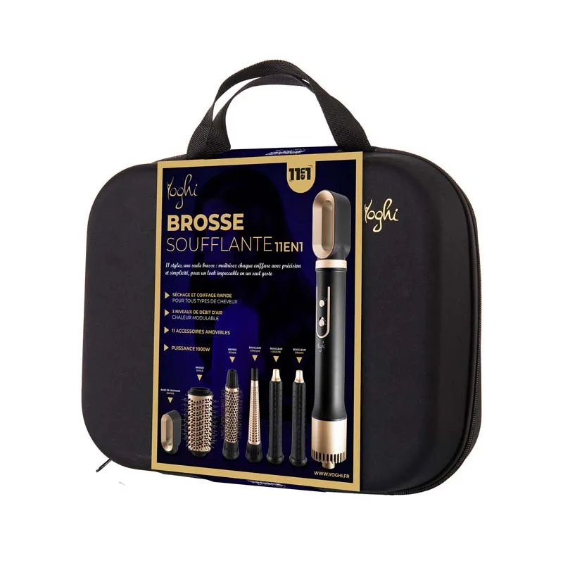 Yoghi - Brosse chauffante multifonction 11en1 - Malette de transport -  11 embouts de coiffure - miniature 9 - Zenkaa