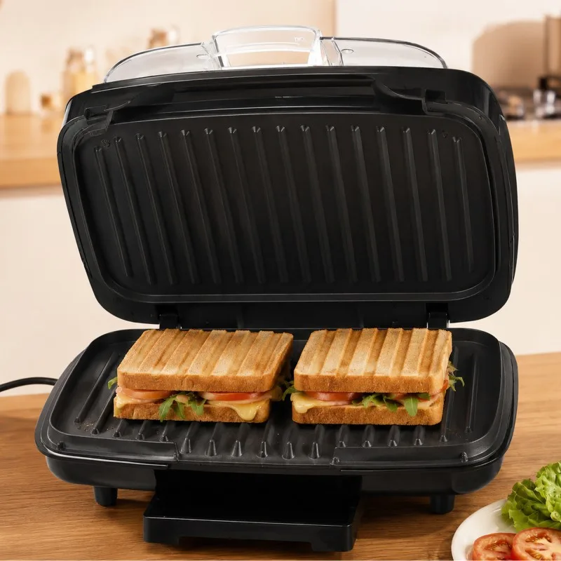 Kitchencook - KBURGER - Grill à hamburgers - 1000 W - Double plaque - miniature 4 - Zenkaa