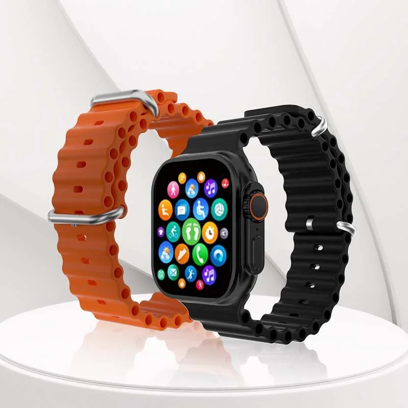 MONTRE CONNECTÉE CADRAN NOIR 2 BRACELETS SILICONE NOIR ET ORANGE INWATCH I BLACK ICONIC - miniature 2 - Zenkaa