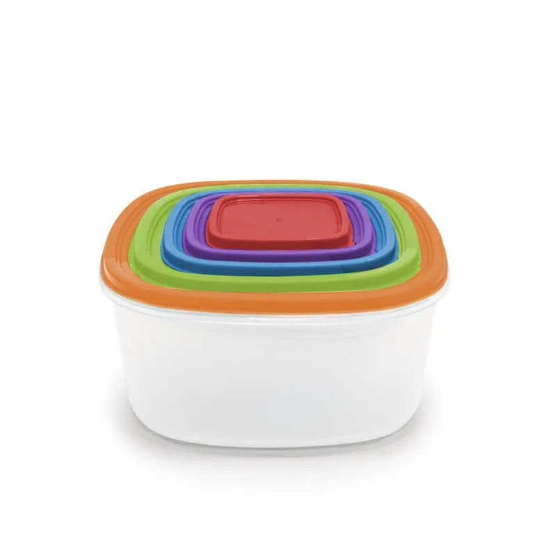 Kitchencook - KTUP5C - Multicolore - Set 5 boîtes de conservation - Empilables - Sans BPA - miniature 7 - Zenkaa