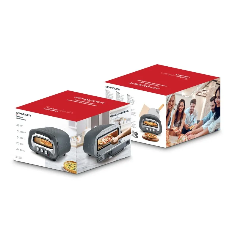 Schneider - PIERRE DE FEU SERIE Z GREY - Gris - Four à pizza - 2200 W - 430 °C - miniature 8 - Zenkaa