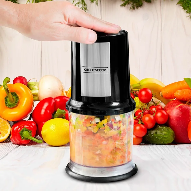 KitchenCook - MIXPOD500_BLACK - Noir - Mini hachoir électrique - 400 W - 4 lames inox - miniature 2 - Zenkaa