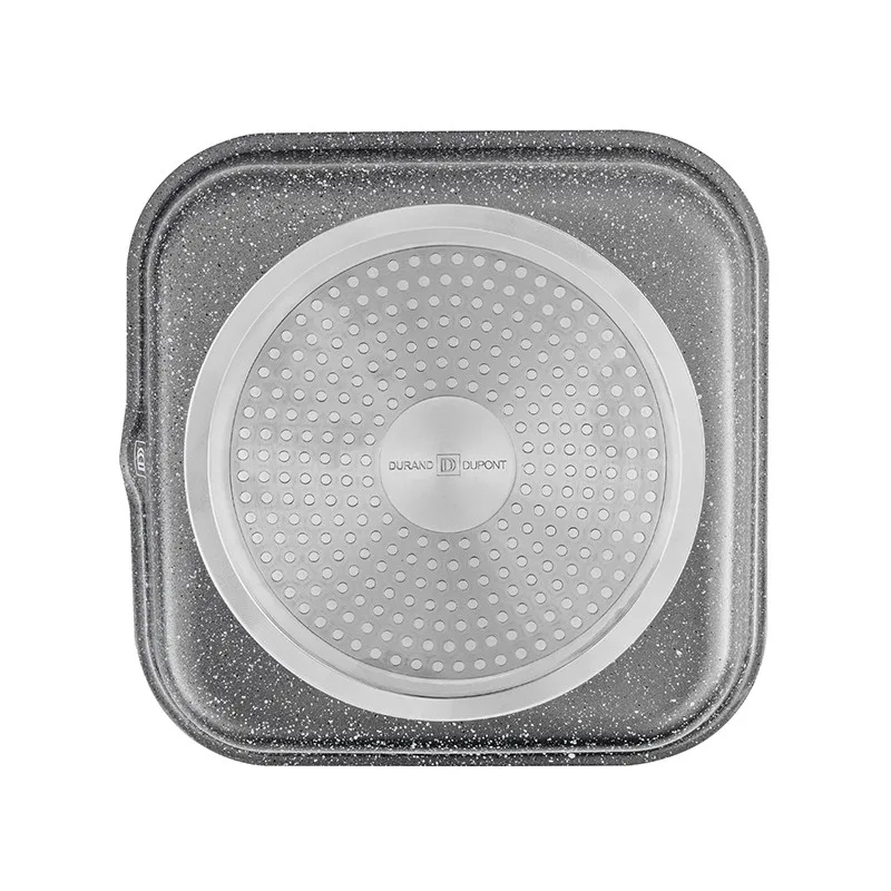 Grill aluminium anti adhésif 24cm TFI GENESIS gris Durand Dupont - miniature 2 - Zenkaa
