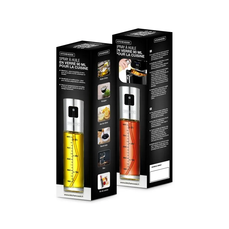 Kitchencook - SPRAY90 - Spray huile verre 90 ml acier inoxydable - miniature 5 - Zenkaa