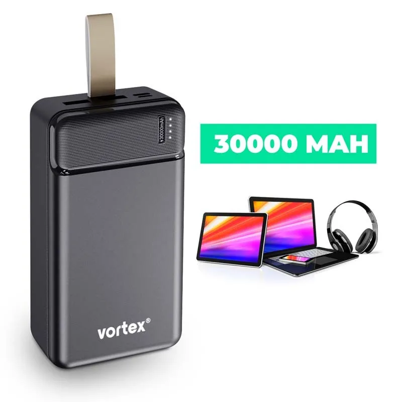 BATTERIE EXTERNE NOIRE 30000 mAh POWERHUB30 BLACK VORTEX - miniature 2 - Zenkaa