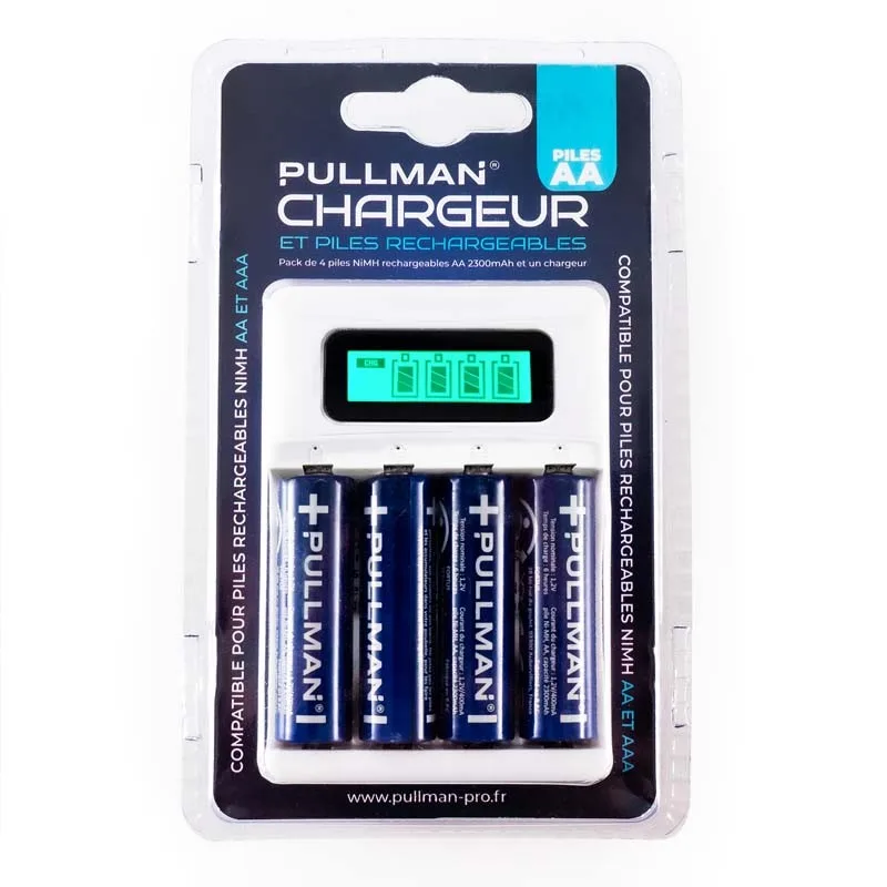 Pack avec Chargeur et Piles Rechargeables POWERSET AA de Pullman - miniature 2 - Zenkaa
