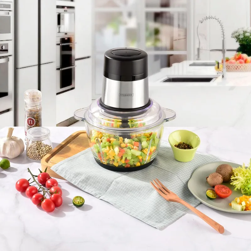 Hachoir électrique 2L avec lames en inox MIXPOD2000 inox Kitchencook - miniature 2 - Zenkaa
