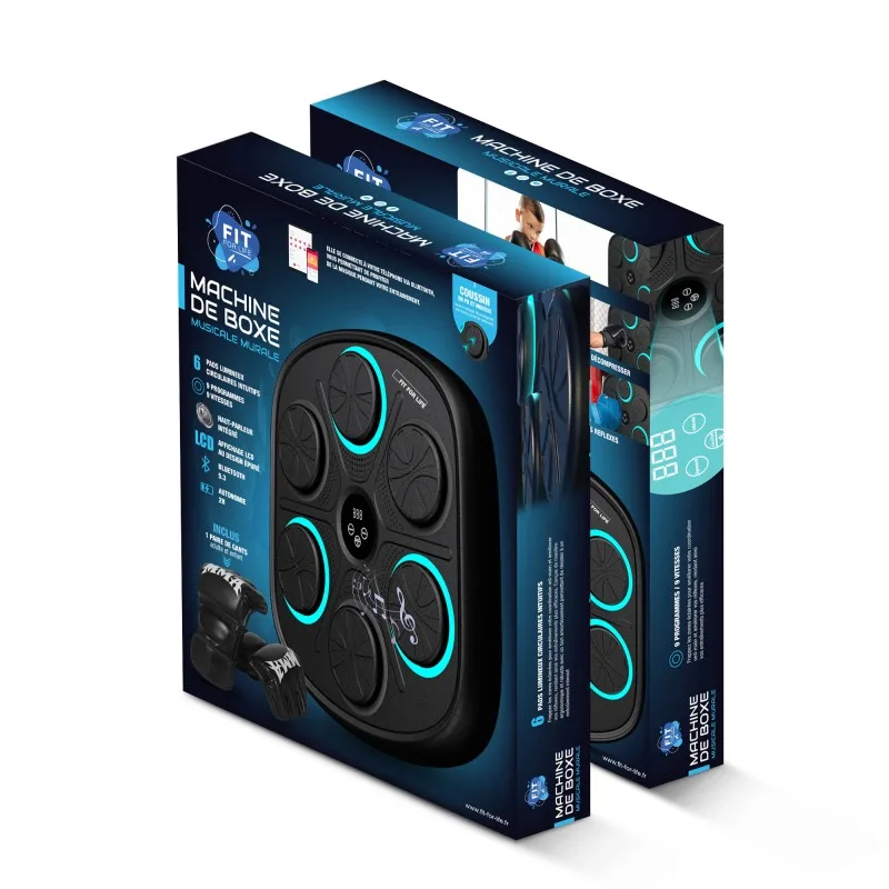 Fit For Life AIRBOXING I - Machine de Boxe Électronique Murale Bluetooth - 9 Vitesses - Gants Inclus - miniature 8 - Zenkaa