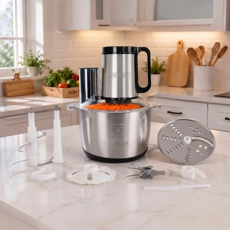 Kitchencook - SLIMIX5 - Hachoir-mixeur multifonction - 5 L - 800 W - Digital - miniature 7 - Zenkaa