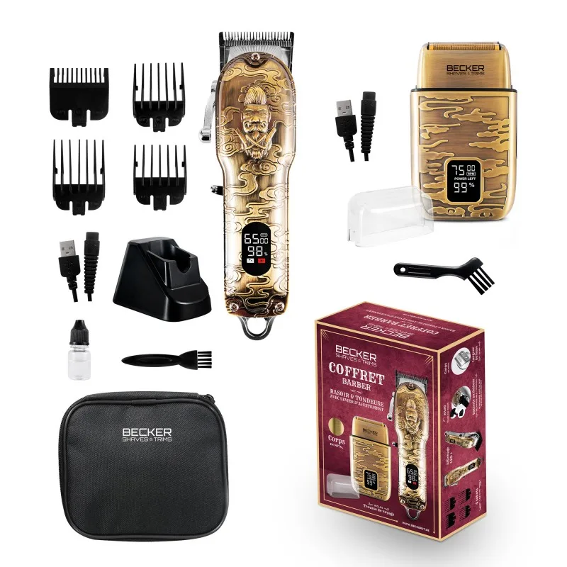 Kit de tondeuse et rasoir sans fil avec trousse de voyage BARBER LAB2 - Becker - miniature 2 - Zenkaa