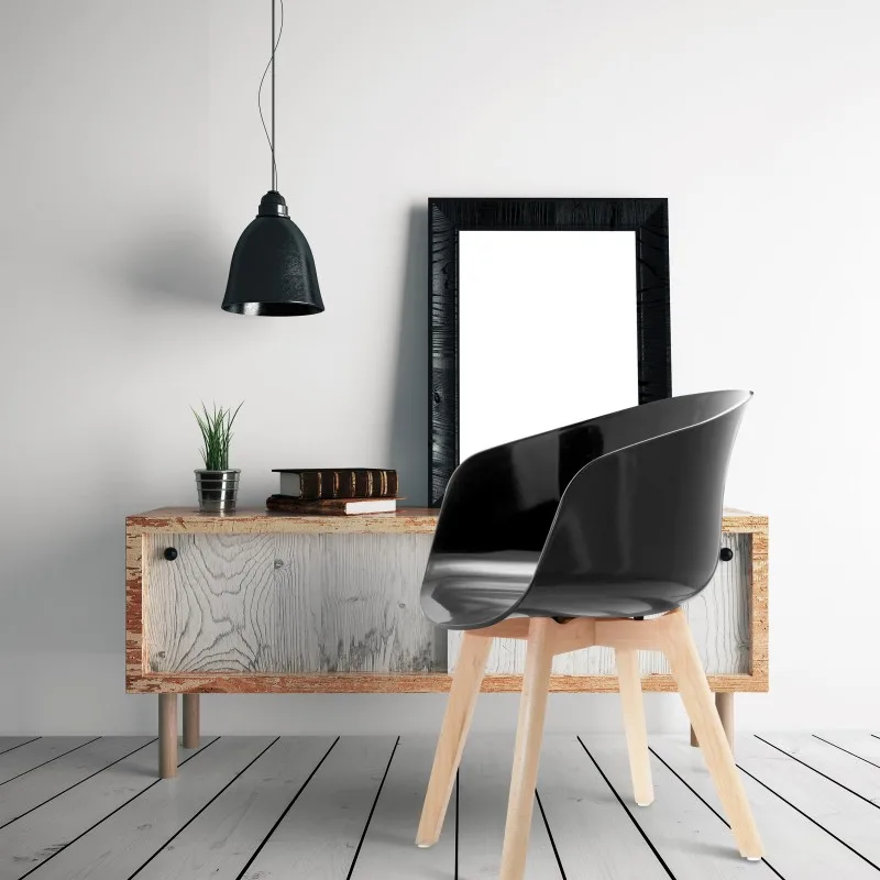 FAUTEUIL AVEC PIEDS EN BOIS DE HÊTRE MODÈLE SPIRIT NOIR DE MAC ANDREWS - miniature 5 - Zenkaa