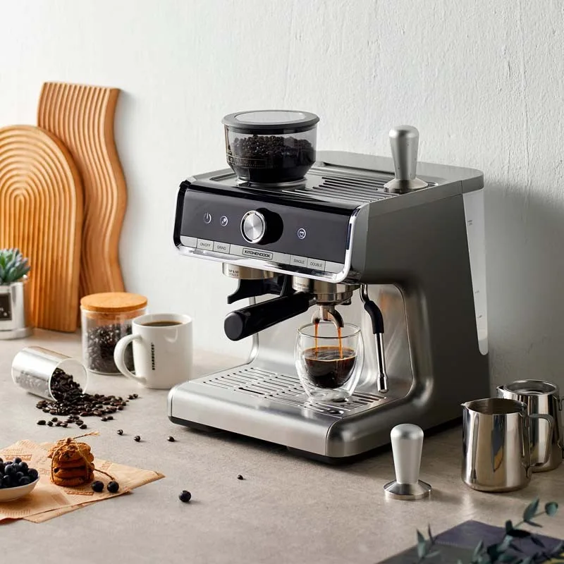 Kitchencook - HOME BISTRO - Inox - Expresso broyeur 15 bars - Buse vapeur - 1550 W - miniature 8 - Zenkaa