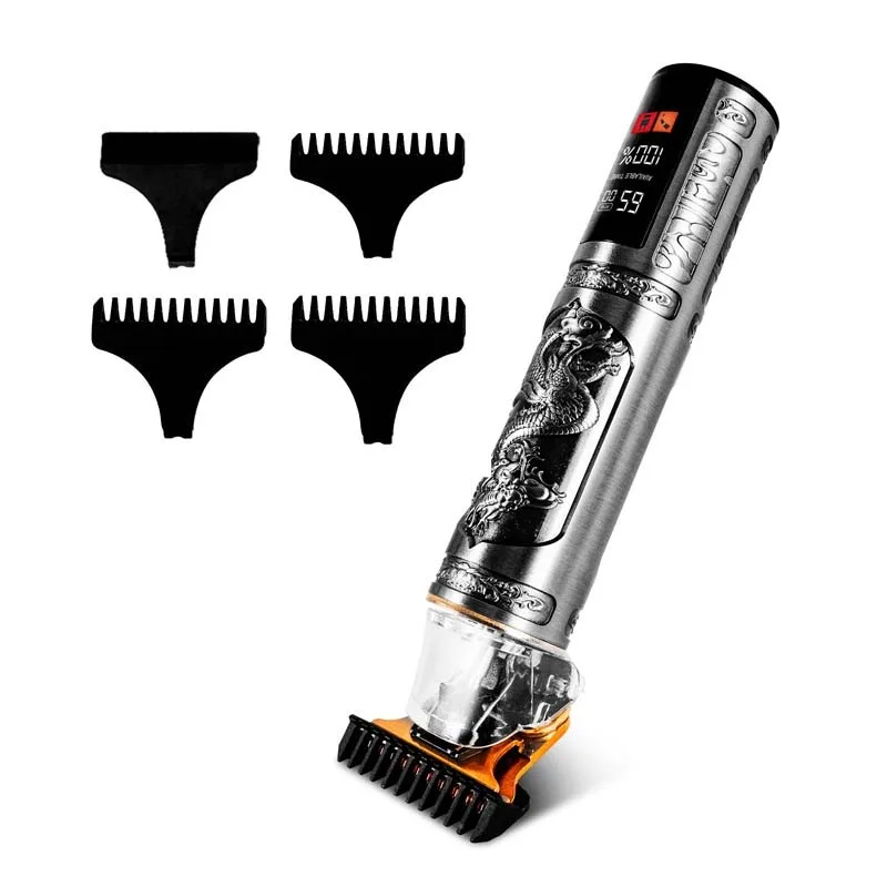 Becker - Dragon Black - Tondeuse sans fil pour cheveux et barbe pour homme avec écran LED noire - miniature 4 - Zenkaa