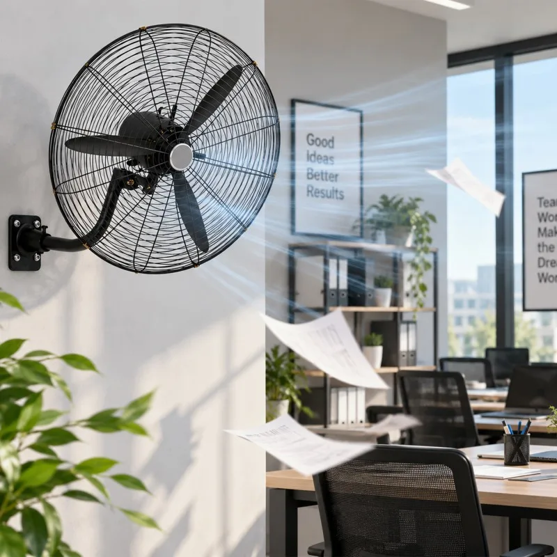 Ventilateur Industriel 2-en-1 (Pied & Mural) – 130W - miniature 2 - Zenkaa