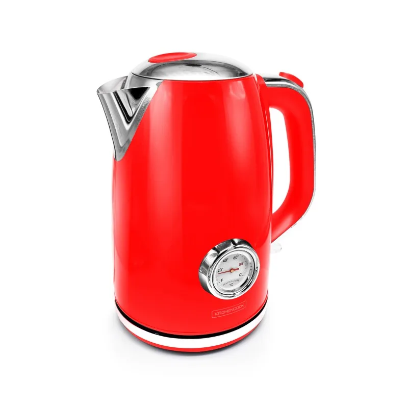 Kitchencook - RETRO_TEA_RED - Rouge - Bouilloire rétro 1,7 L - Thermomètre intégré - 2200 W - miniature 6 - Zenkaa
