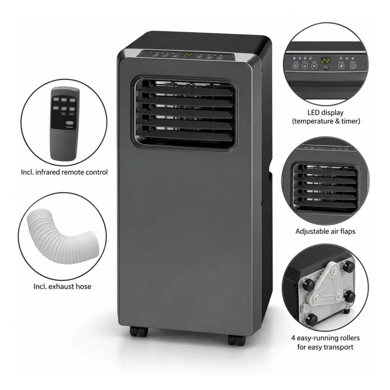 Climatiseur mobile de 8000 BTU classe énergétique A CL3672 Clatronic - miniature 4 - Zenkaa