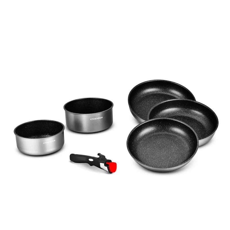 Batterie De Cuisine 6 Pcs Avec Poignée Amovible TFI FLEX GENERATION 6R - Reconditionné - miniature 2 - Zenkaa