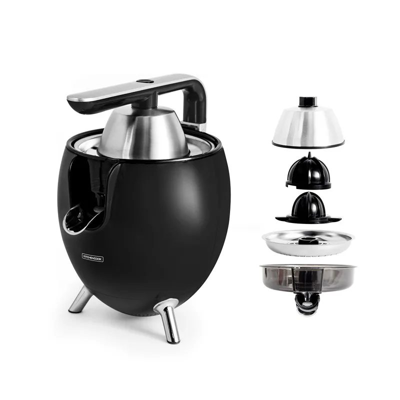 Presse agrumes double cônes avec filtre en acier PRESSPOD noir mat Kitchencook - Zenkaa