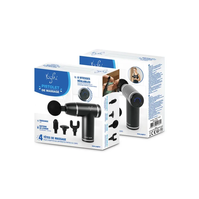 Yoghi Firstgun Black - Pistolet de massage sans fil - miniature 9 - Zenkaa