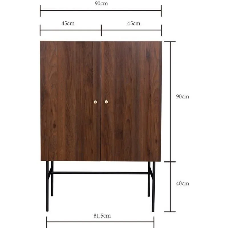 LODGE BUFFET 2 PORTES 1 TIROIR BOIS ET MÉTAL FALODGECAB2P1T - miniature 2 - Zenkaa