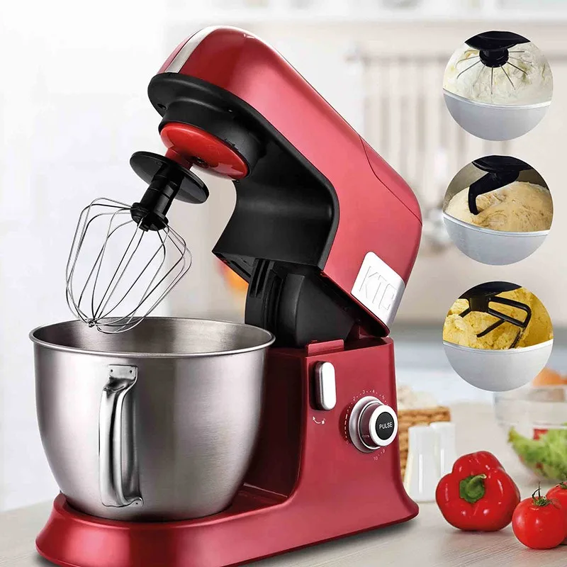 Robot pétrin avec blender en verre et accessoires en teflon EXPERTXL rouge Kitchencook - Reconditionné - miniature 2 - Zenkaa