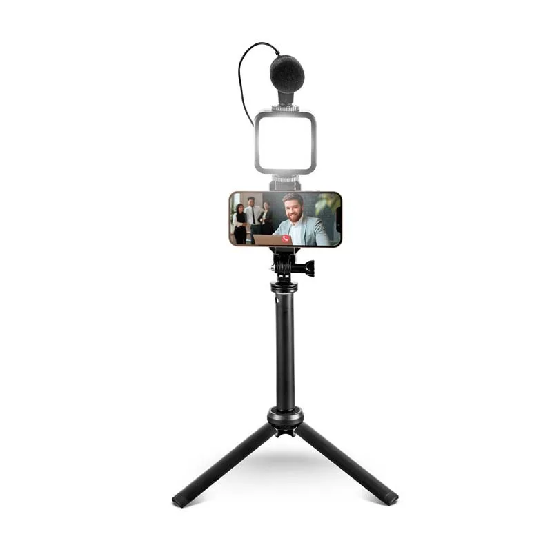 Trépied vlog et livestream avec LED et microphone VLOG 100 Wi Light - miniature 3 - Zenkaa
