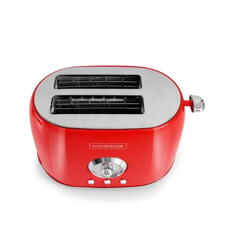 Kitchencook - RETRO TOAST RED - Rouge - Grille-pain rétro 2 fentes - 7 niveaux - 800 W - miniature 4 - Zenkaa