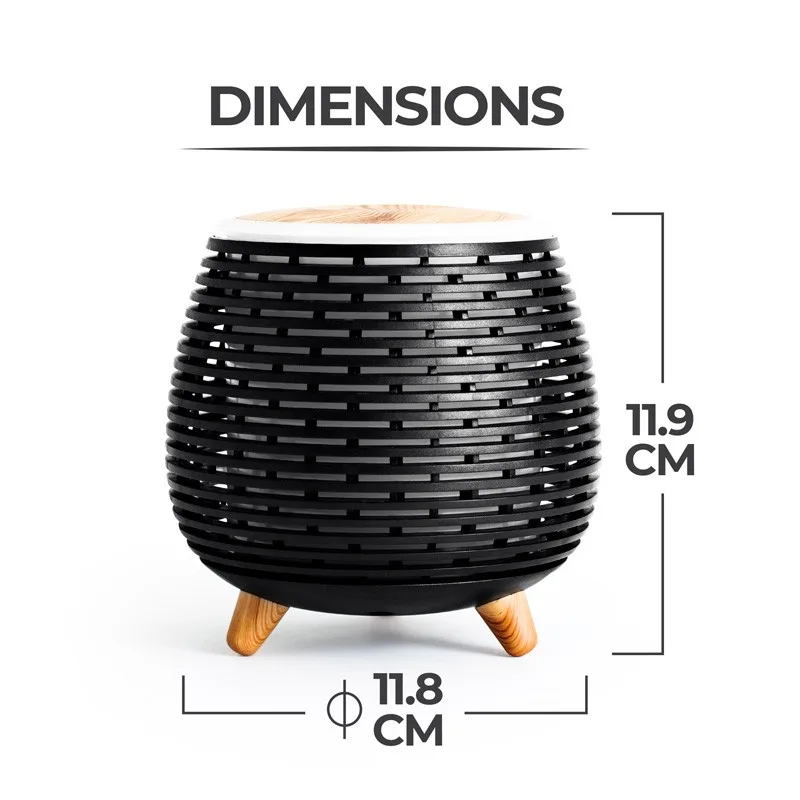 Diffuseur d'arôme, humidificateur et lampe Ultrasonique AROMI noir Yoghi - miniature 7 - Zenkaa