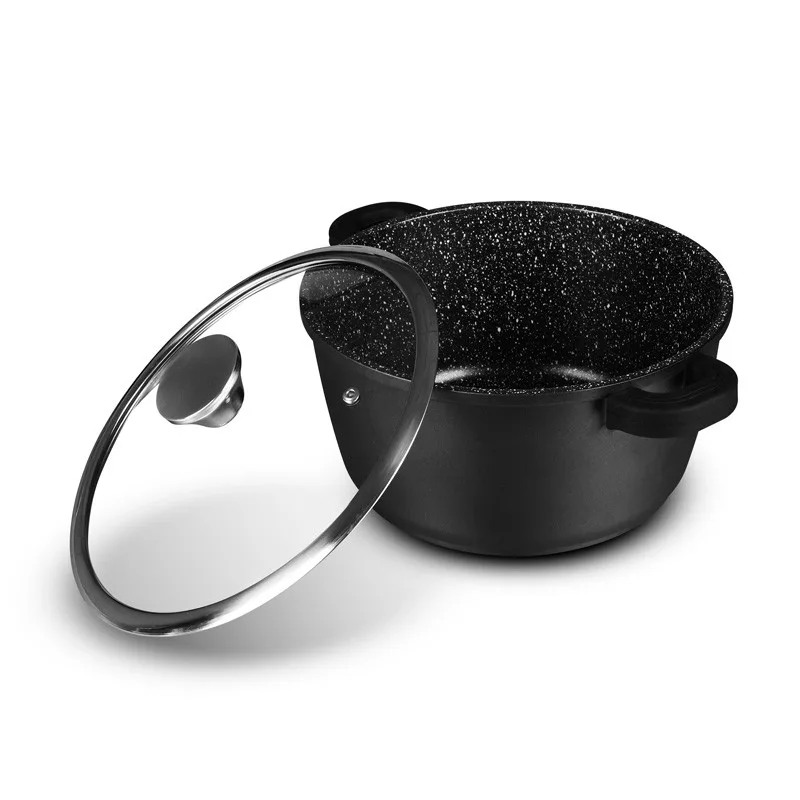 FAITOUT FONTE D'ALUMINIUM 28CM AVEC COUVERCLE TFI CRISTAL DURAND DUPONT - miniature 2 - Zenkaa
