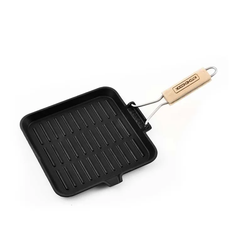 Kitchencook - GRILL24 TFI - Grill carré fonte d’aluminium 24 cm - Revêtement antiadhésif - Tous feux induction - miniature 6 - Zenkaa