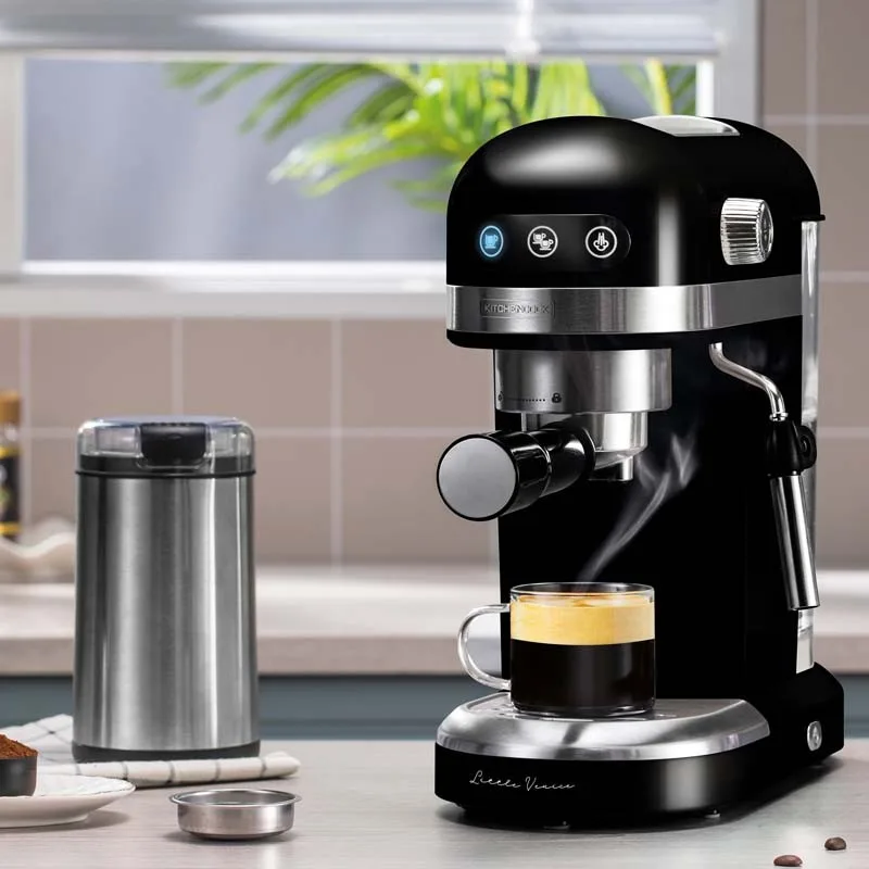 Machine à expresso 19 bars avec buse en inox LITTLE VENICE noir Kitchencook - miniature 2 - Zenkaa