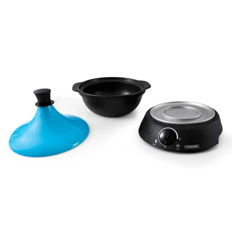 Kitchencook - Tajine électrique K-JINE 3 BLEUE - 300 W 3 L - Pot en terre cuite - miniature 6 - Zenkaa
