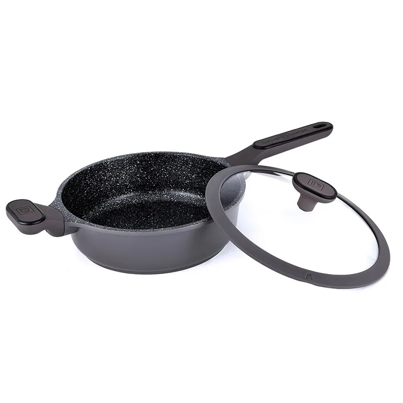Sauteuse 28 Cm En Fonte D'aluminium Avec Couvercle SYCAMORE ST28TFI - miniature 2 - Zenkaa