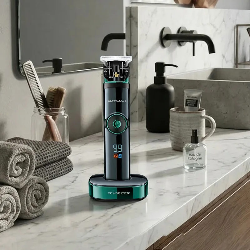 Schneider - Lame d’Argent 4 - Tondeuse barbe cheveux sans fil - Station charge - miniature 3 - Zenkaa