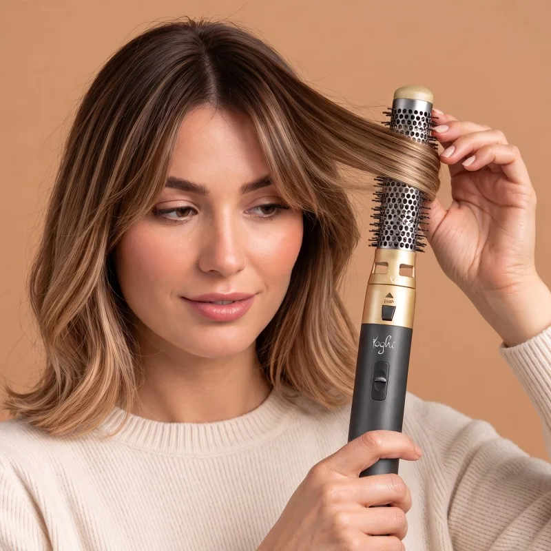 Yoghi - AIRPRO A6 - Brosse soufflante 5-en-1 - 1000W - Accessoires interchangeables - Céramique - Sèche, lisse et boucle - miniature 5 - Zenkaa