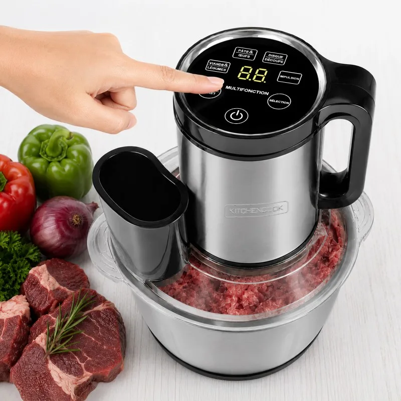 Kitchencook - SLIMIX5 - Hachoir-mixeur multifonction - 5 L - 800 W - Digital - miniature 10 - Zenkaa