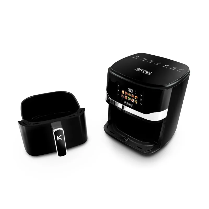 KitchenCook - AIRMED55 LED - Noir - Friteuse sans huile - 5,5 L - 10 programmes - miniature 7 - Zenkaa
