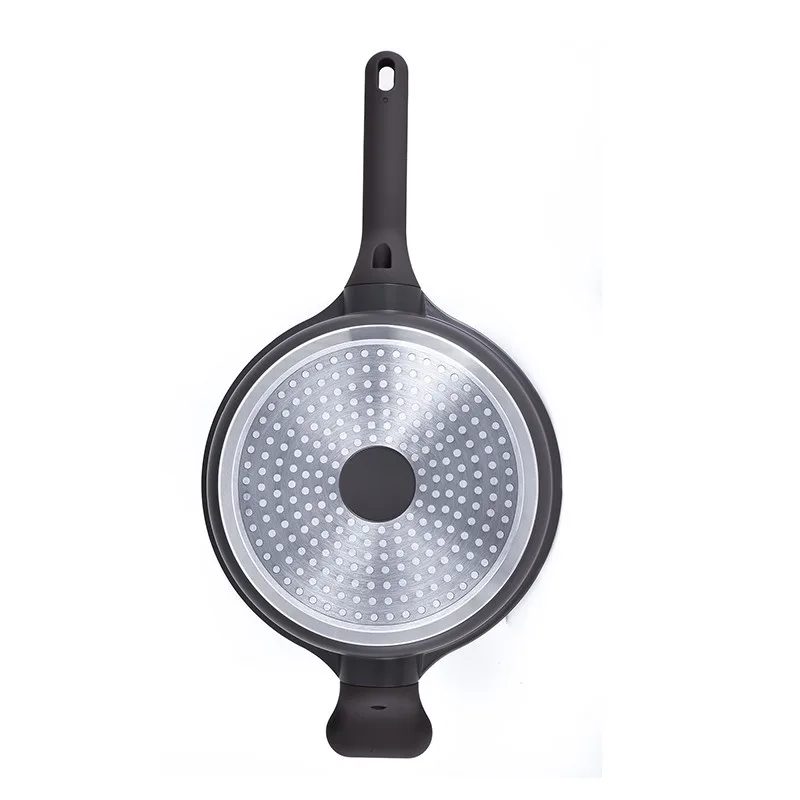 SAUTEUSE 24 CM EN FONTE D'ALUMINIUM AVEC COUVERCLE EN SILICONE SYCAMORE ST24TFI DE KITCHENCOOK - miniature 5 - Zenkaa
