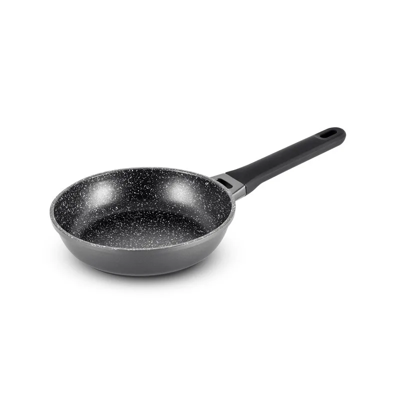 Poêle TFI En Fonte D'aluminium Effet Pierre 20cm 1.2L Anti-Adhesif - Zenkaa