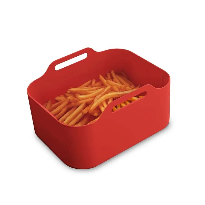 Kitchencook - SILPOT2 RED - Lot de 2 paniers cuisson silicone Air Fryer - miniature 4 - Zenkaa