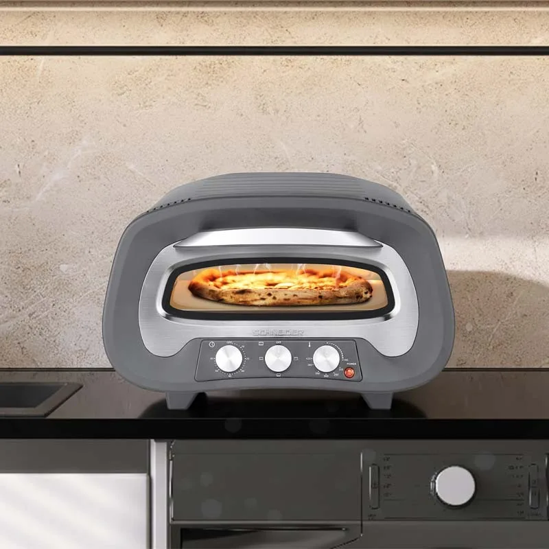 Schneider - PIERRE DE FEU SERIE Z GREY - Gris - Four à pizza - 2200 W - 430 °C - miniature 6 - Zenkaa