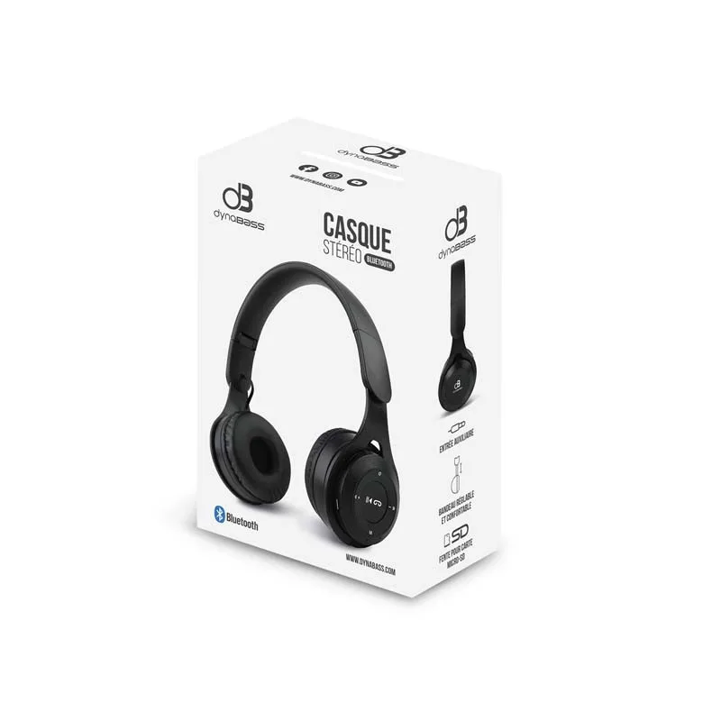Casque stéréo bluetooth noir DBX220 de la marque Dynabass - miniature 7 - Zenkaa