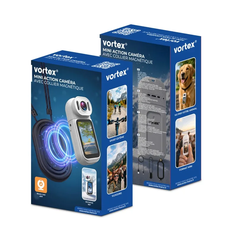 Vortex - VX CAM - Mini action caméra connectée - 2,7K - Rotation 180° - IPX6 - Portable body camera - miniature 10 - Zenkaa