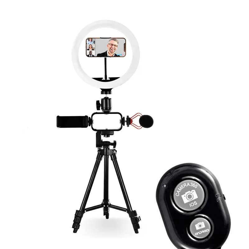 Trépied vlogging avec LED Livestreaming et microphone VLOG 550 Wi Light - miniature 7 - Zenkaa