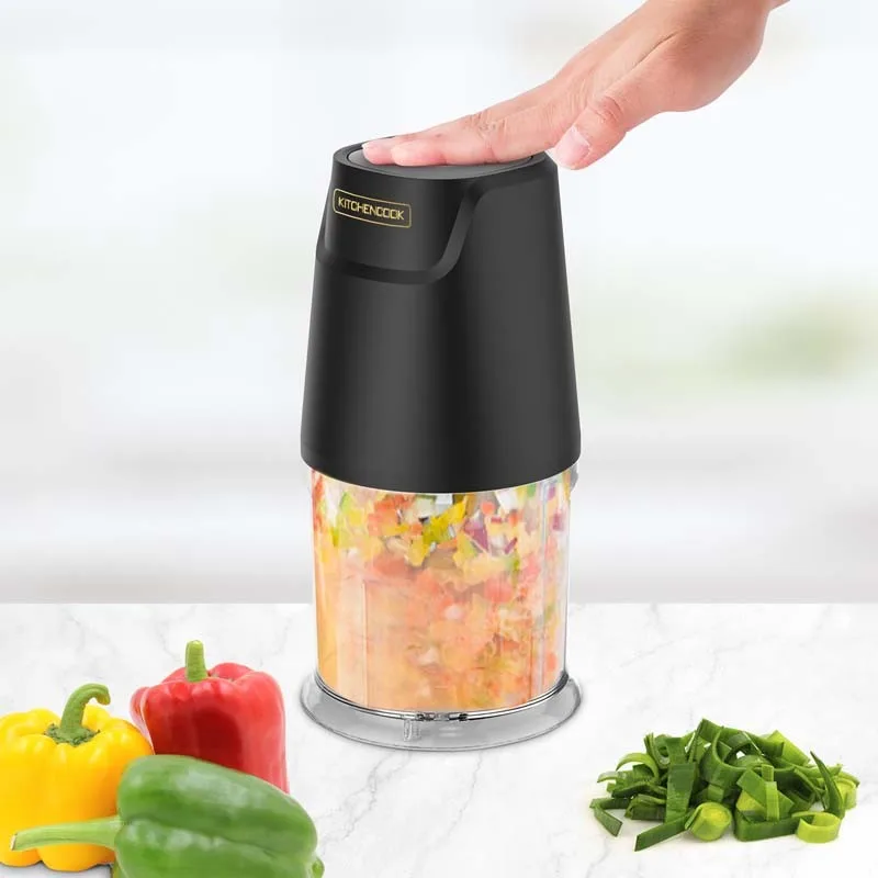 KitchenCook - MATT POD - Noir - Mini hachoir - 300 W - 2 lames inox - miniature 3 - Zenkaa