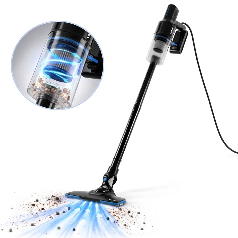 Vortex - Aspirateur balai 2en1 filaire - 400W - Filtre Hepa - Poignée ergonomique - Cordon 5m - Noir - miniature 2 - Zenkaa