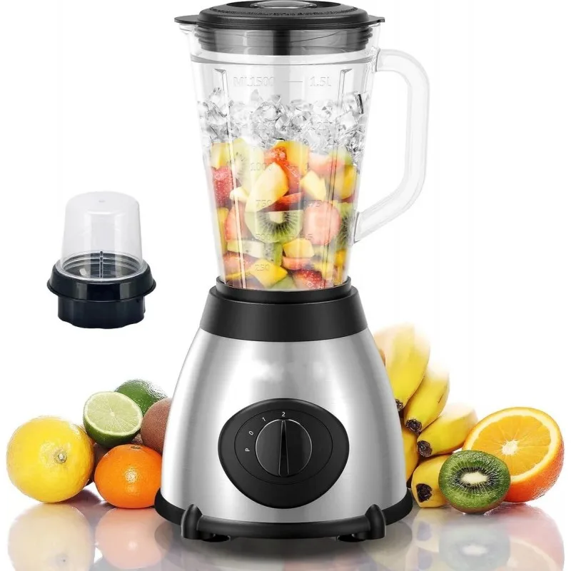 Blender 800W 1.5 litre 3 vitesses Acier inoxydable de Royalty Line - Zenkaa