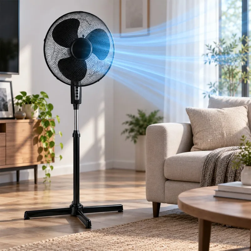 Ventilateur sur Pied Silencieux - Ø 40 cm – 40W - miniature 2 - Zenkaa