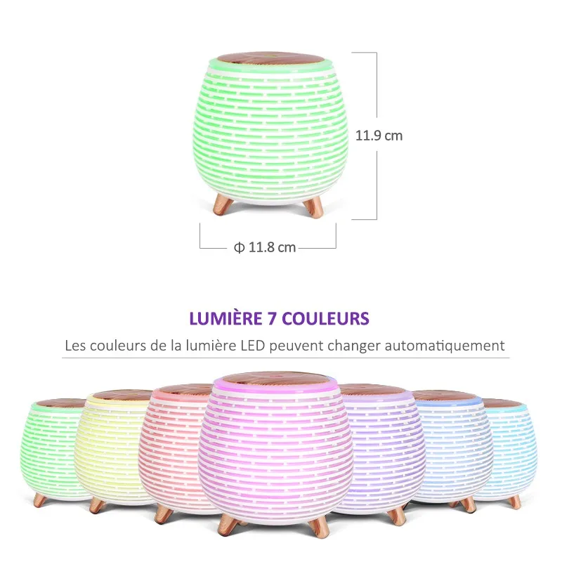 Diffuseur d'arôme, humidificateur et lampe Ultrasonique AROMI blanc Yoghi - miniature 2 - Zenkaa
